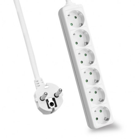 Helos 262794 power extension 3 m 6 AC outlet(s) Indoor White