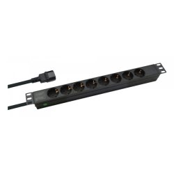 Helos 262836 power extension 2 m 8 AC outlet(s) Indoor Black