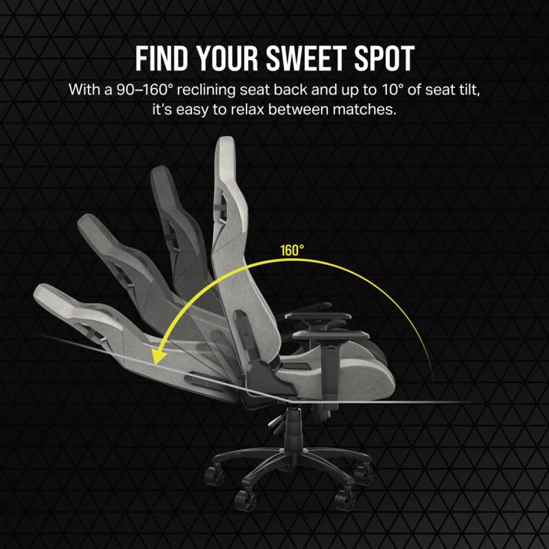 CORSAIR Gaming Stuhl Corsair T3 RUSH Gray/White (2023)