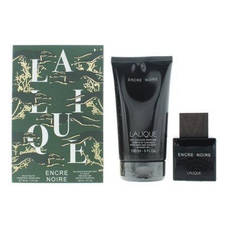 Lalique Encre Noire 2 Piece Gift Set Eau De Toilette 50ml And Shower Gel 150ml