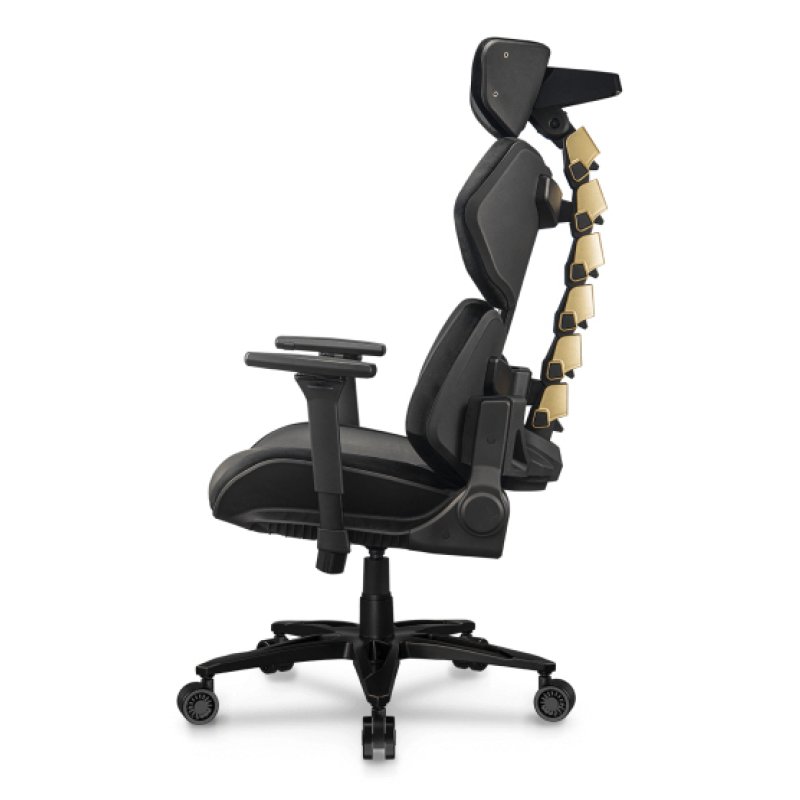 COUGAR Terminator Elite Gold PC gaming chair Padded seat Black, Gold