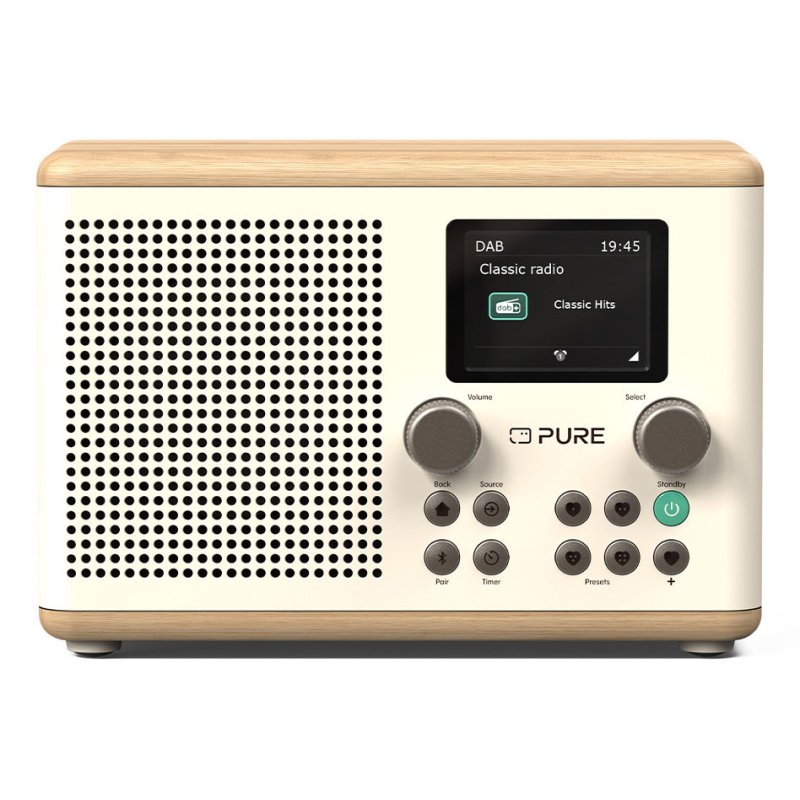 Pure Classic H4 Portable Numérique Chêne, Blanc