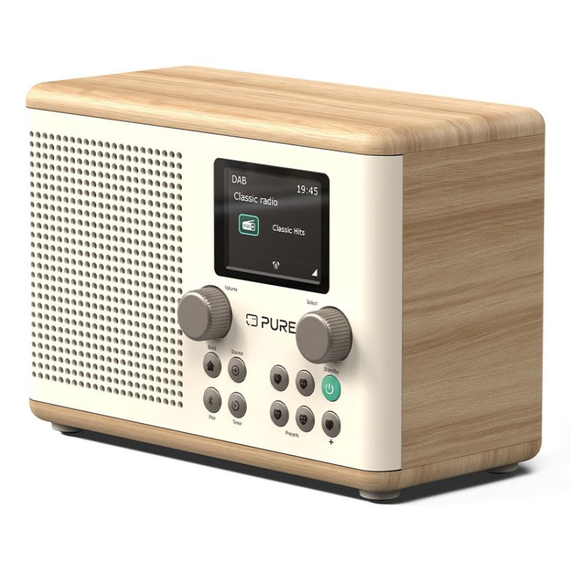 Pure Classic H4 Portable Digital Oak, White