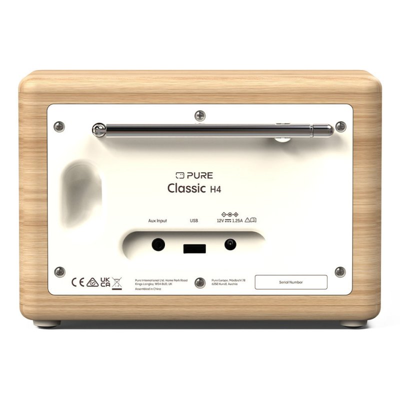 Pure Classic H4 Portable Numérique Chêne, Blanc