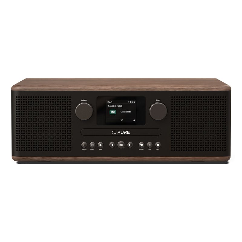 Pure Classic C-D6 Digitalradio Coffee Schwarz/Walnuss EU/UK