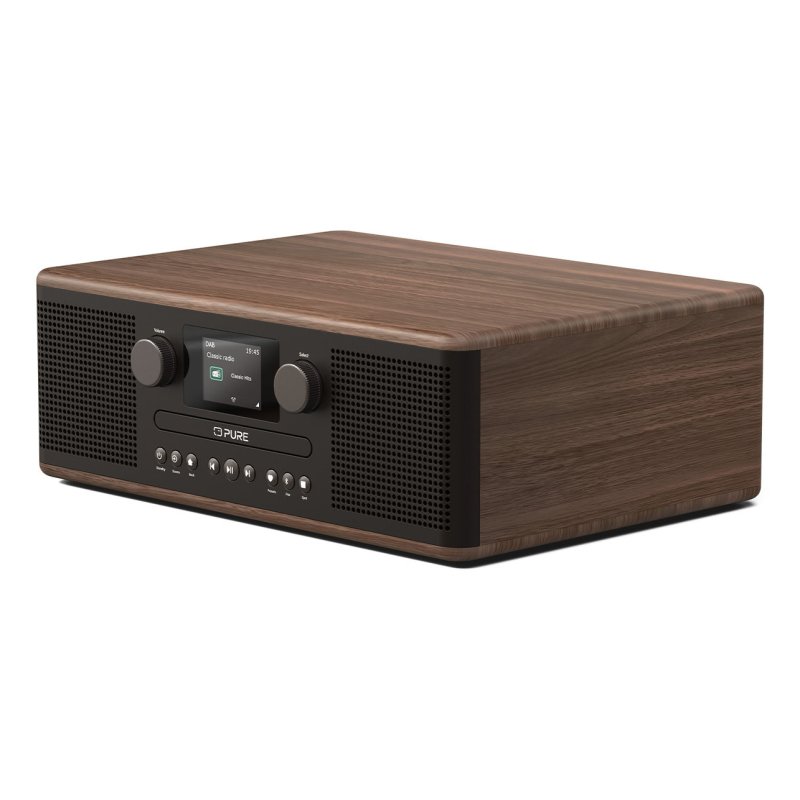 Pure Classic C-D6 Digitalradio Coffee Schwarz/Walnuss EU/UK