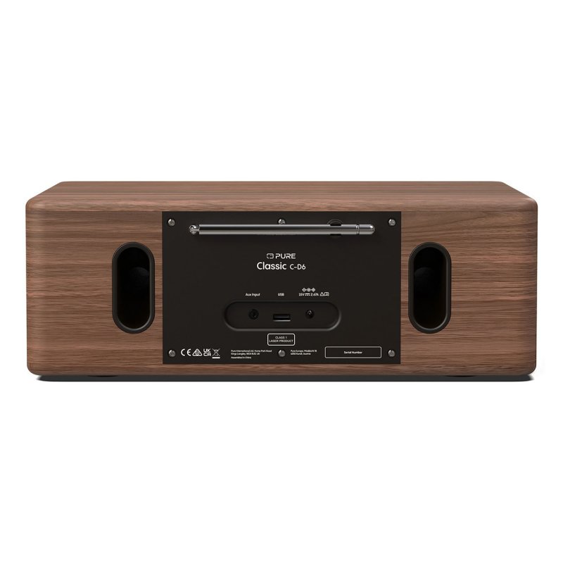 Pure Classic C-D6 Digitalradio Coffee Schwarz/Walnuss EU/UK