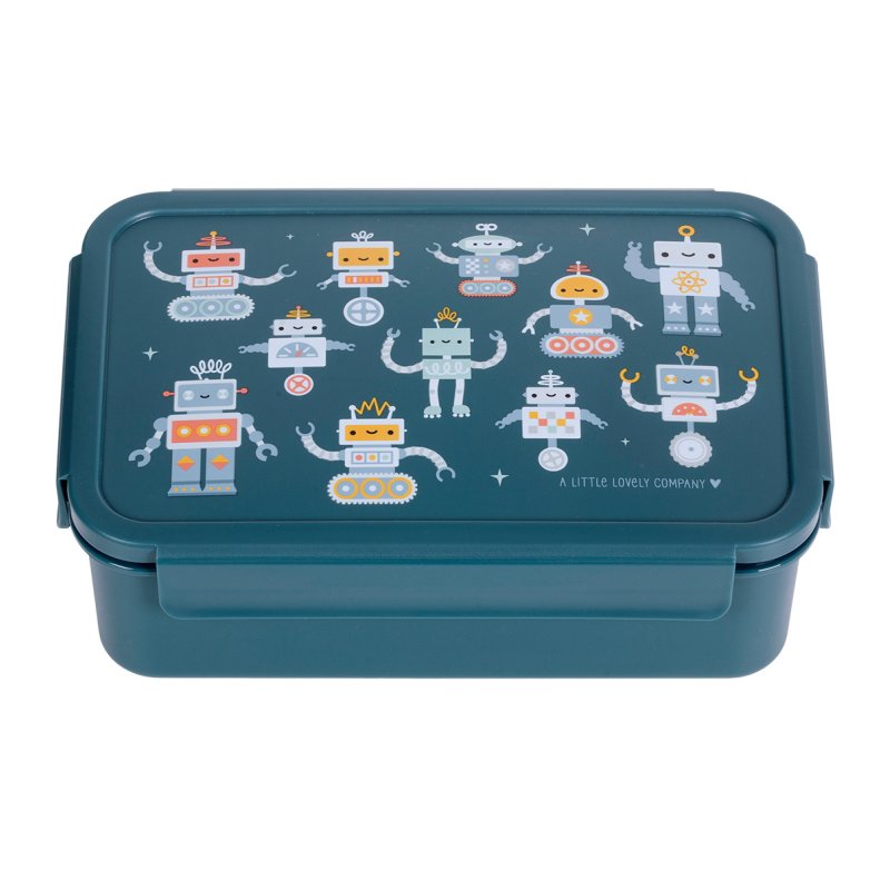 A little lovely company - Bento lunch box - Robots - 22 x 7 x 14.5 cm