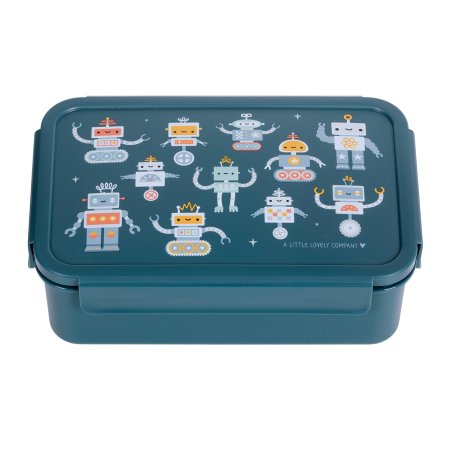 A little lovely company - Bento lunch box - Robots - 22 x 7 x 14.5 cm