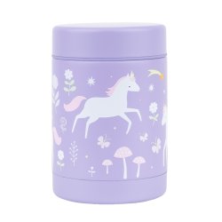 A little lovely company - Insulated stainless steel food jar - Unicorn dreams - 8 x 12 x 8 cm