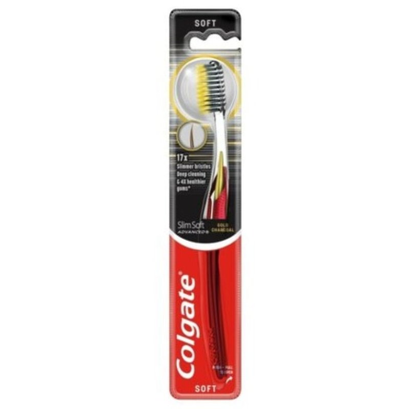 Colgate Slim Soft Advanced Gold Charcoal Toothbrush