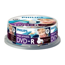 1x25 Philips DVD-R 4,7GB 16x IW SP