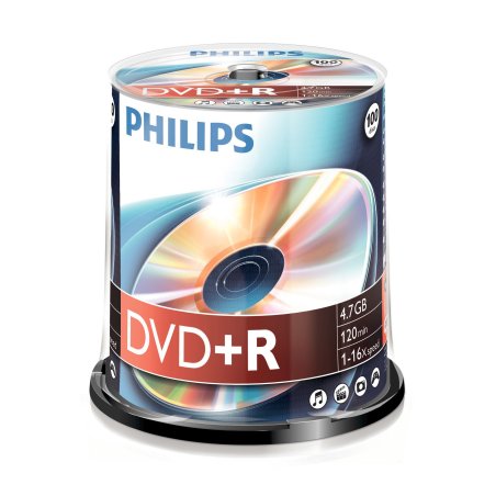 1x100 Philips DVD R 4,7GB 16x SP