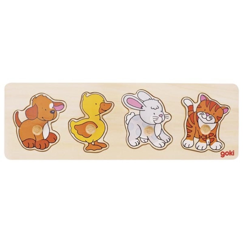 Goki 57866 Puzzle à formes 4 pièce(s) Animaux