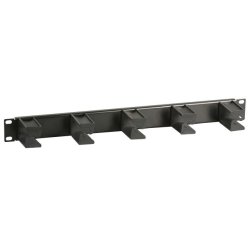 EFB 19" 1HE Kabelführungspanel, 5x Bügel für LWL, schwarz