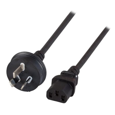 EFB Netzkabel Australien AS3112 - C13 180°,sw,1.8m,3x0.75mm