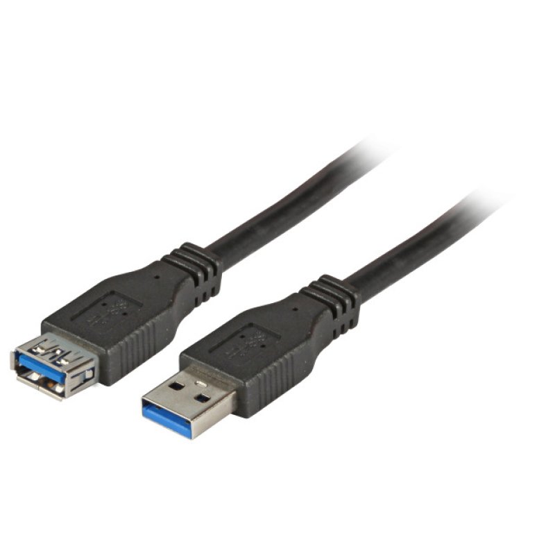 EFB USB3.0 Verlängerungskabel A-A St-Bu 5,0m schwarz Premium