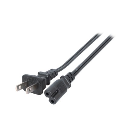 EFB Netzkabel USA/NEMA 5-15P-C7 180°,sw,1.8m,SPT-2 AWG18x2C