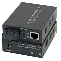 EFB Medienkonverter Fast Ethernet RJ45 auf Singlemode SC 100FX 10KM inklusive Netzteil