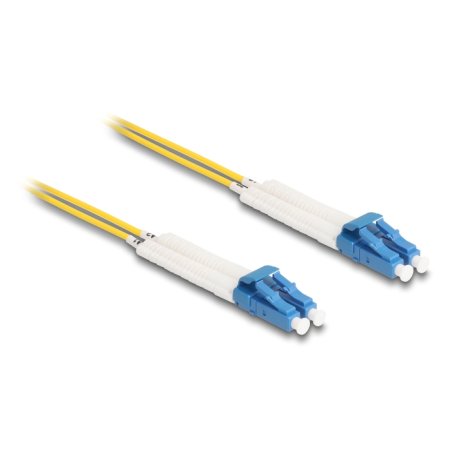 Delock LWL Kabel LC Duplex zu LC Duplex Singlemode OS2 winkelbar 1 m