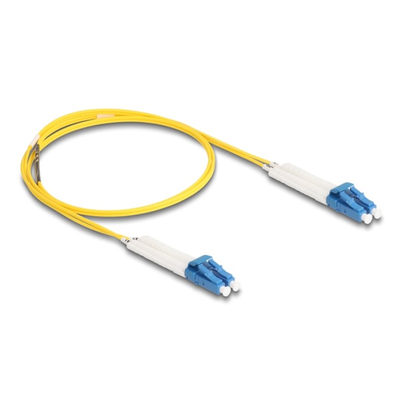 Delock LWL Kabel LC Duplex zu LC Duplex Singlemode OS2 winkelbar 1 m