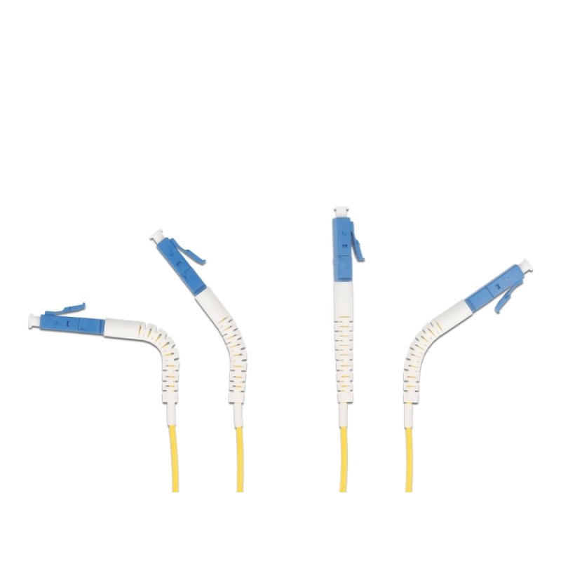 Delock LWL Kabel LC Duplex zu LC Duplex Singlemode OS2 winkelbar 1 m