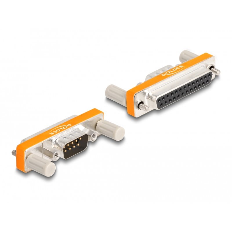 DeLOCK Adapter D-Sub 9 pin male with nuts to D-Sub 25 pin female with screws