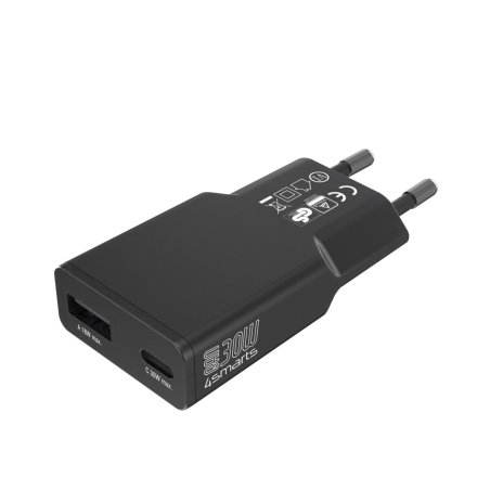 4smarts Netzladegert PDPlug Slim Duos 30W GaN 1C 1A, schwarz