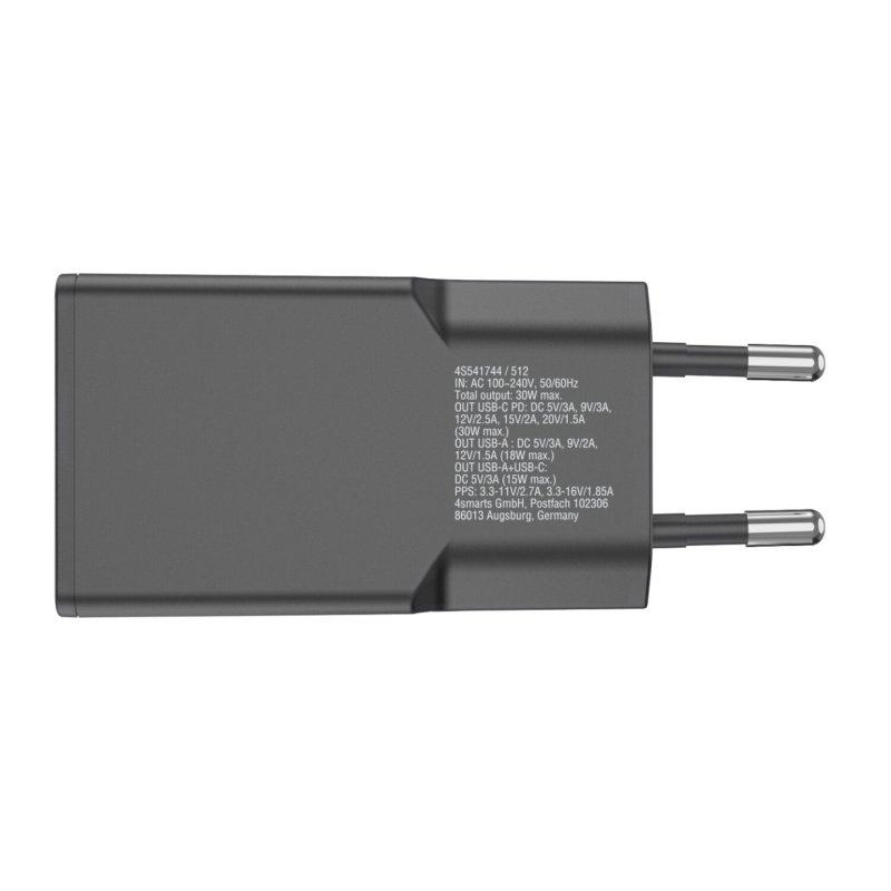 4smarts 541744 mobile device charger Universal Black AC Fast charging Indoor
