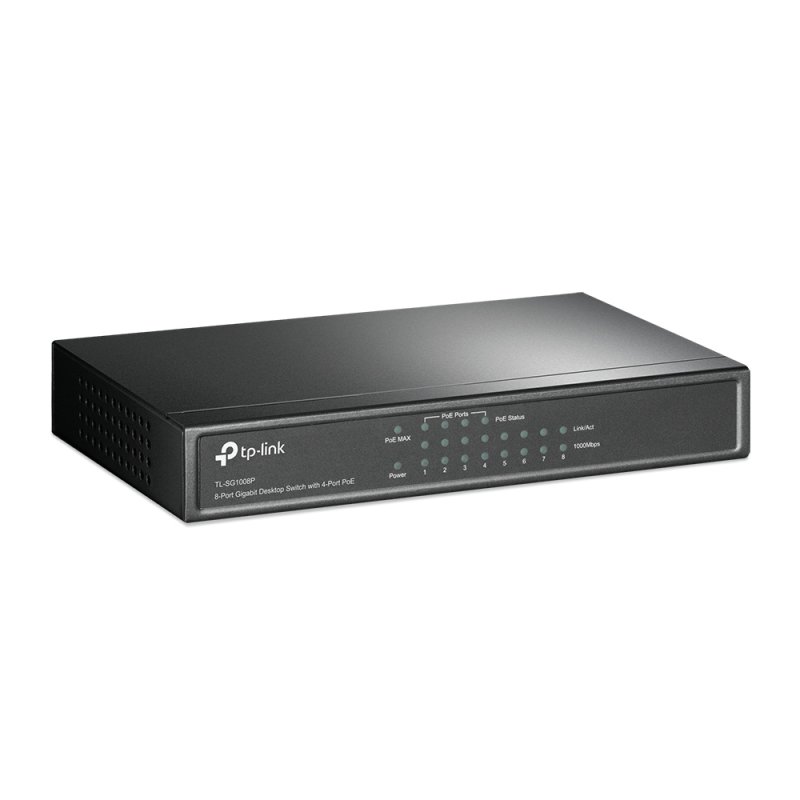 TP-Link TL-SG1008P network switch Unmanaged Gigabit Ethernet (10/100/1000) Power over Ethernet (PoE) Hazelnut