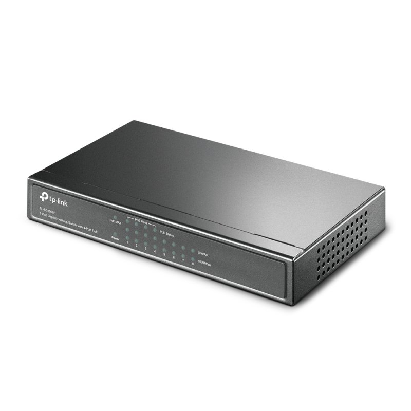 TP-Link TL-SG1008P network switch Unmanaged Gigabit Ethernet (10/100/1000) Power over Ethernet (PoE) Hazelnut