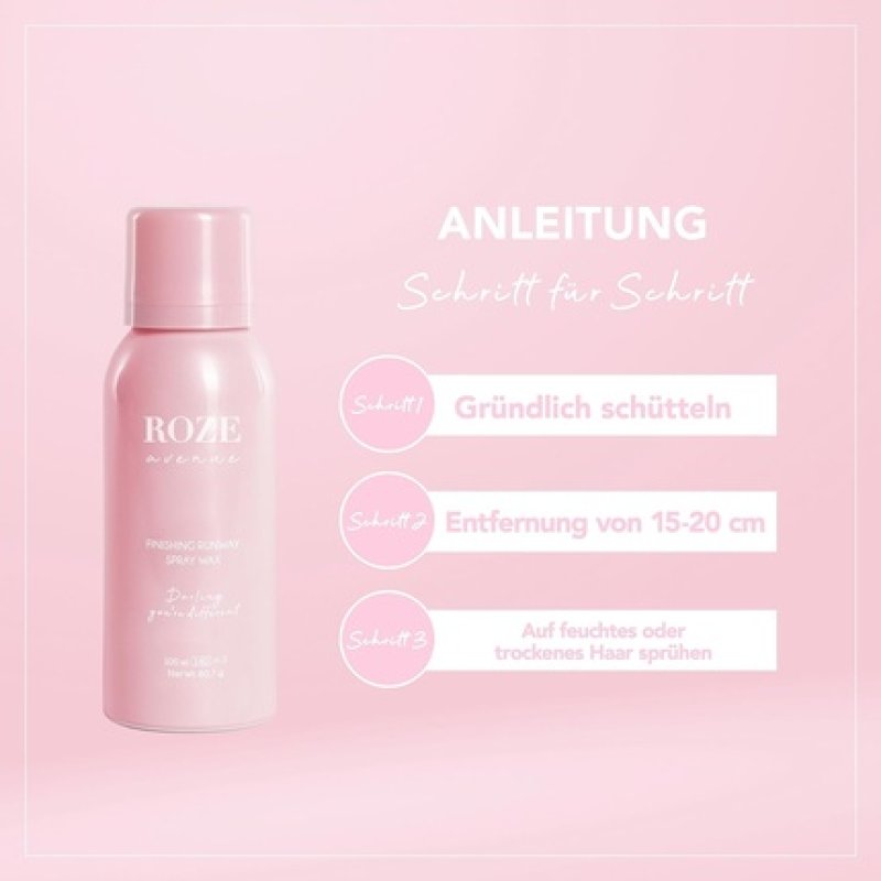 Roze Avenue Hair Spray Texture Spray Vegan and Cruelty Free Volume Fixing Spray for All Hair Types 100ml