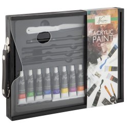 Nassau - Black Wooden Case With Carry Handle Acrylic Set, 21 Pcs (AR099503)