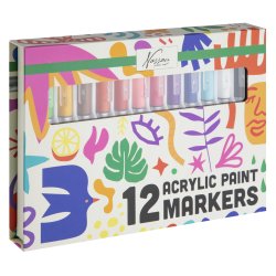 Nassau - Acrylic Paint Brush Markers, 12 Pcs (AR017000)