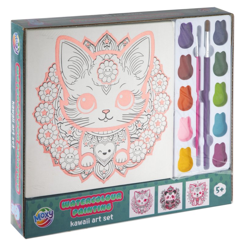 Moxy - Watercolour Painting Kawaii Art Set - Cat