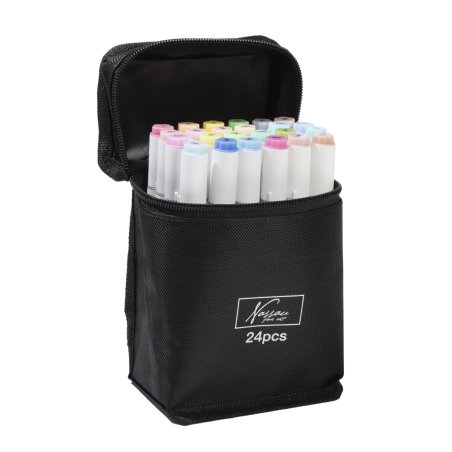 Nassau - Pastel Round Dual Markers, 24 Pcs (AR017002)
