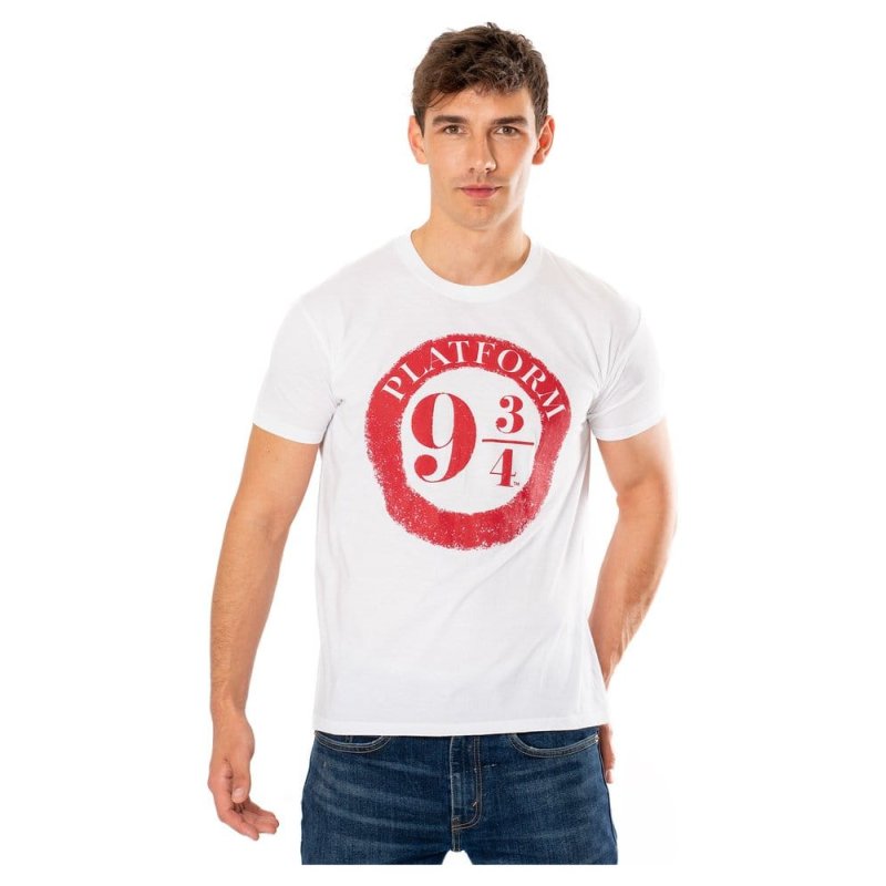 Harry Potter T-Shirt Platform 9 3/4 Raised Print Size L