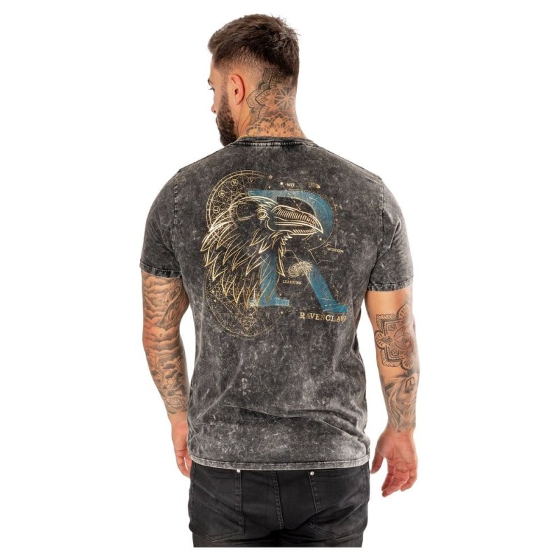 Harry Potter T-Shirt Ravenclaw Acid Wash Size M