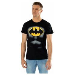DC Comics T-Shirt Batman Logo Ripped Bevel Size L