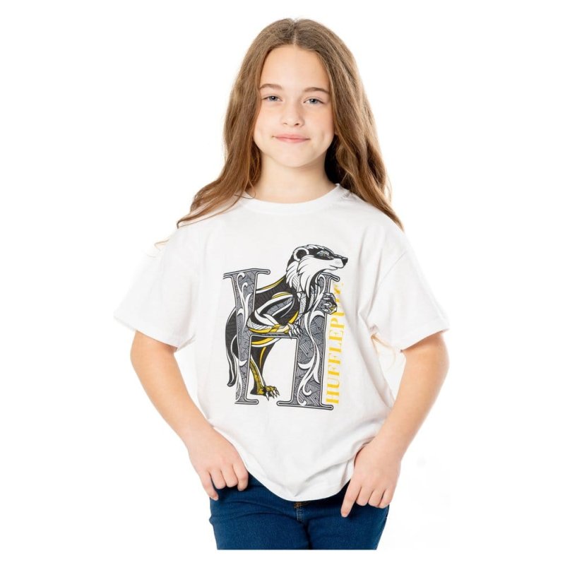 Harry Potter Kids T-Shirt Hufflepuff Mosaic Size 7-8