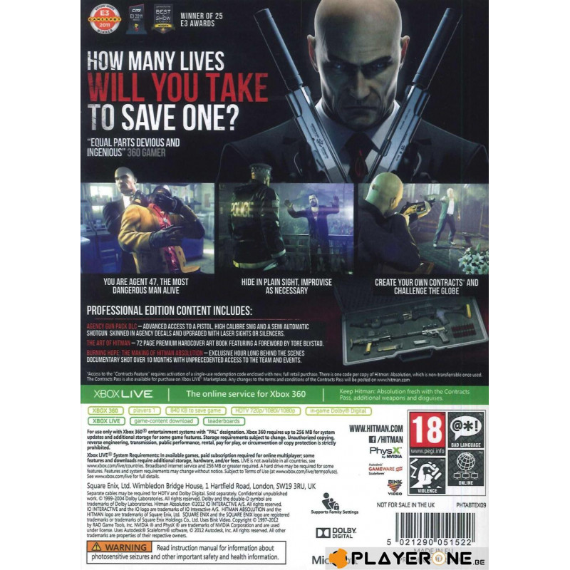 Hitman Absolution PROFESSIONAL EDITION