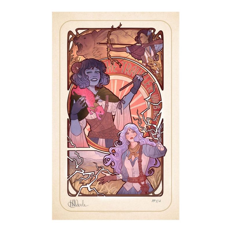 Critical Role Art Print Laura Bailey: 10th Anniversary Art Nouveau Illustrations 46 x 28 cm - unframed