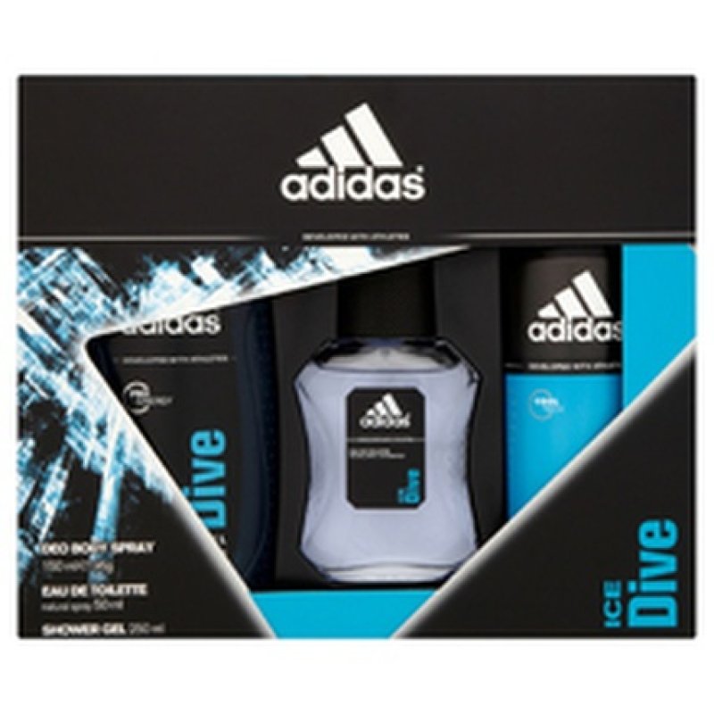 Adidas Ice Dive Gift Set Eau De Toilette 50 Ml Deodorant Spray 150 Ml Shower Gel 250 Ml