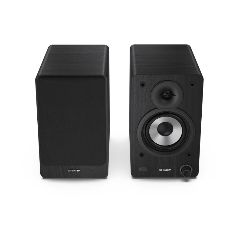 Sharp Bookshelf Speakers 2-voies Noir Avec fil &sans fil 60 W