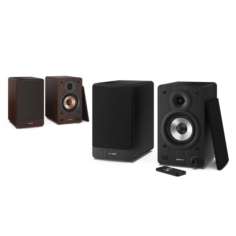 Bookshelf Speakers, 2-way, 2.0 channels, wired and wireless, 60 W, black