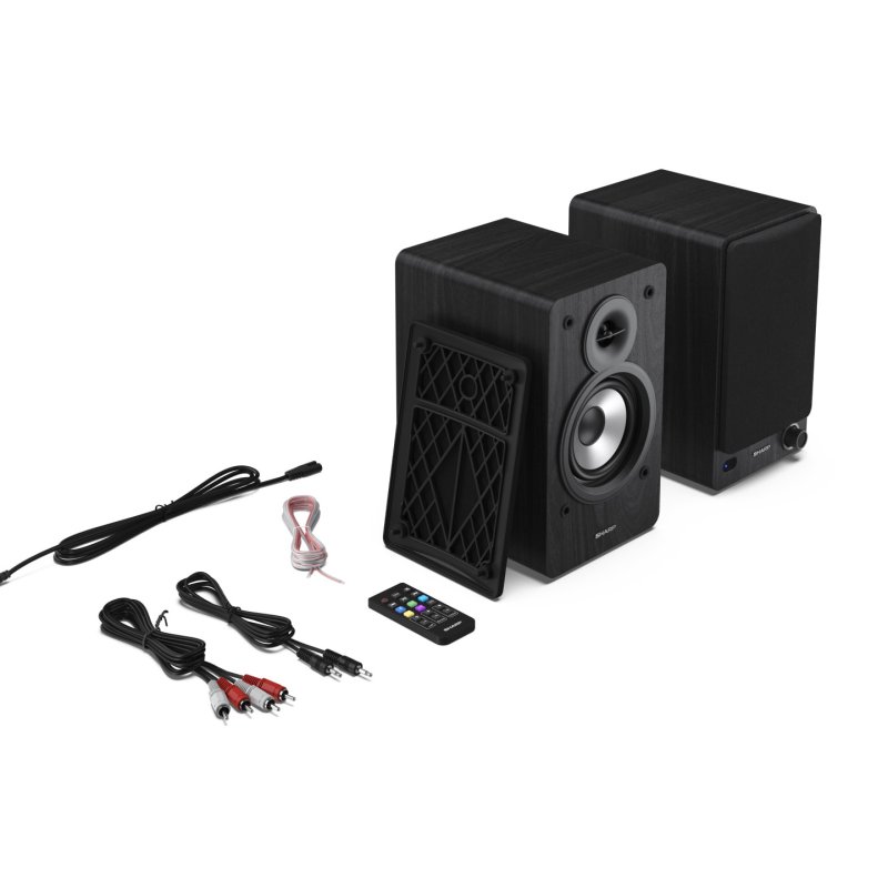 Bookshelf Speakers, 2-way, 2.0 channels, wired and wireless, 60 W, black
