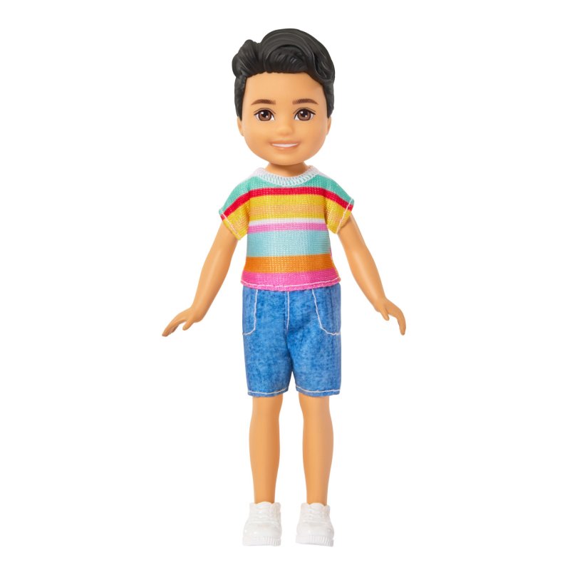 Barbie Chelsea Club Koji Boy Small Doll, 6-Inch with Brunette Hair in Removable Outfit & Shoes