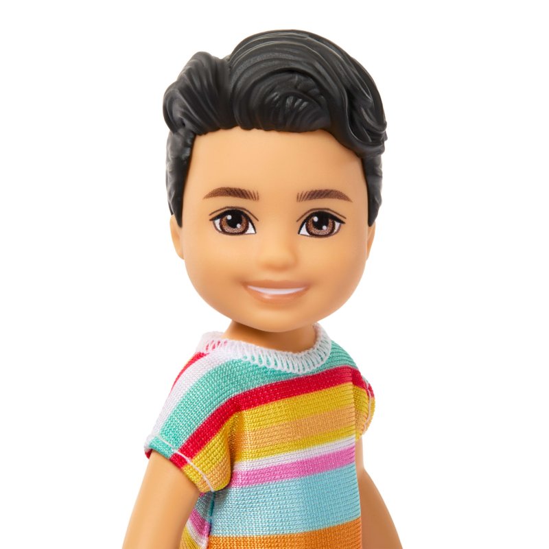 Barbie Chelsea Club Koji Boy Small Doll, 6-Inch with Brunette Hair in Removable Outfit & Shoes