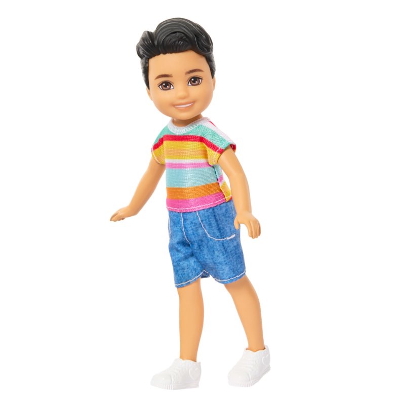 Barbie Chelsea Club Koji Boy Small Doll, 6-Inch with Brunette Hair in Removable Outfit & Shoes