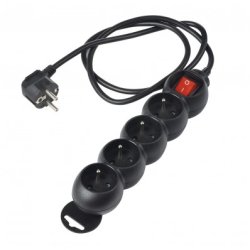 Erard 728315 power extension 1.8 m 4 AC outlet(s) Indoor Black
